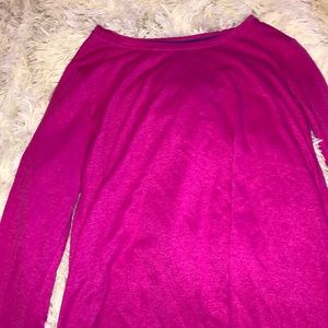 Hot pink long sleeve shirt